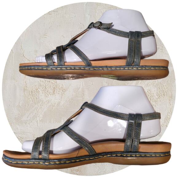 Born Green Leather Sandal Womens Size US 9 EU 40.5 - Picture 4 of 10